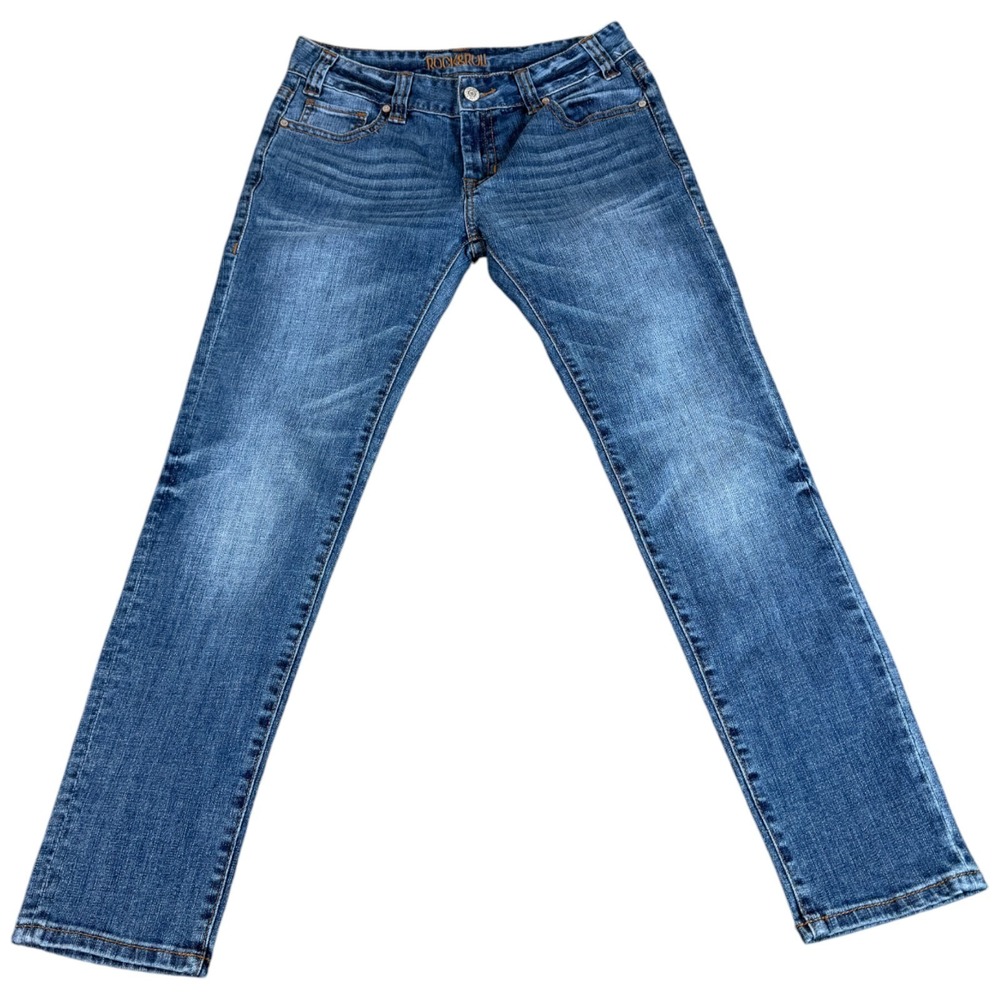 Rock & Roll Cowgirl Jeans Women's 30x28.5 Blue Medium Wash Denim Straight Leg‎